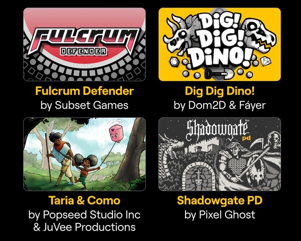 Panic has revealed details of four of the twelve games for the Playdate's second season of games. (Image source: Playdate)