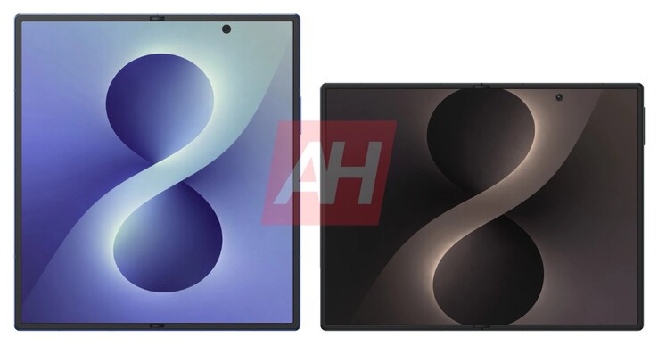 The Samsung Galaxy Z Fold8 Ultra (left) is taller but narrower than the Galaxy Z Fold8 Wide (right).
