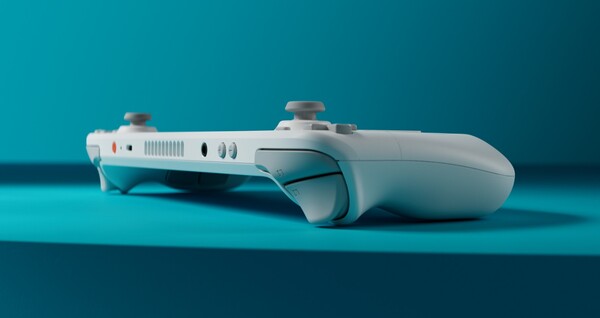 The Steam Deck OLED: Limited Edition White has an orange power button. (Image source: Valve)