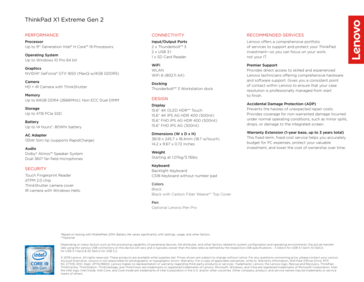 ThinkPad X1 Extreme Gen. 2 datasheet