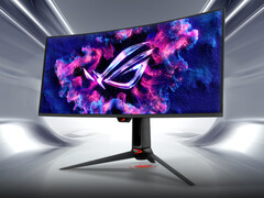 Asus' latest 34-inch QD-OLED gaming monitor delivers a 1440p resolution, a 360 Hz refresh rate and up to 1,300 nits peak brightness. (Image source: Asus)