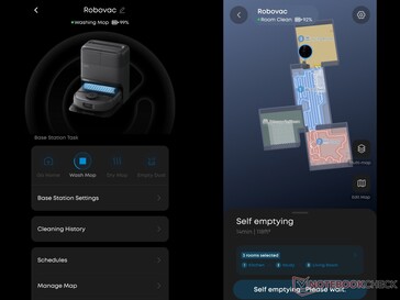 eufy app in dark mode.