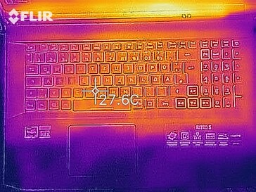 Heat generation top side (idle)