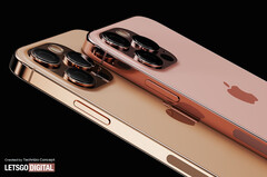 The iPhone 13 Pro series is thought to be arriving in four colours, including gold and bronze. (Image source: LetsGoDigital) 