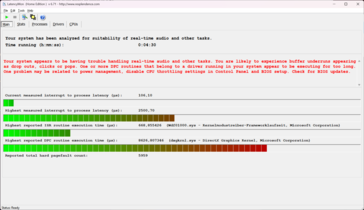 LatencyMon - main page