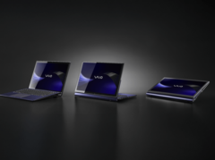 Vaio T Kachi-iro Special Edition shown in three positions with its multi-flip design