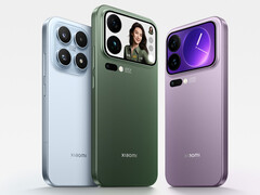 The Xiaomi 17, Xiaomi 17 Pro Max and Xiaomi 17 Pro from left to right. (Image source: Xiaomi)