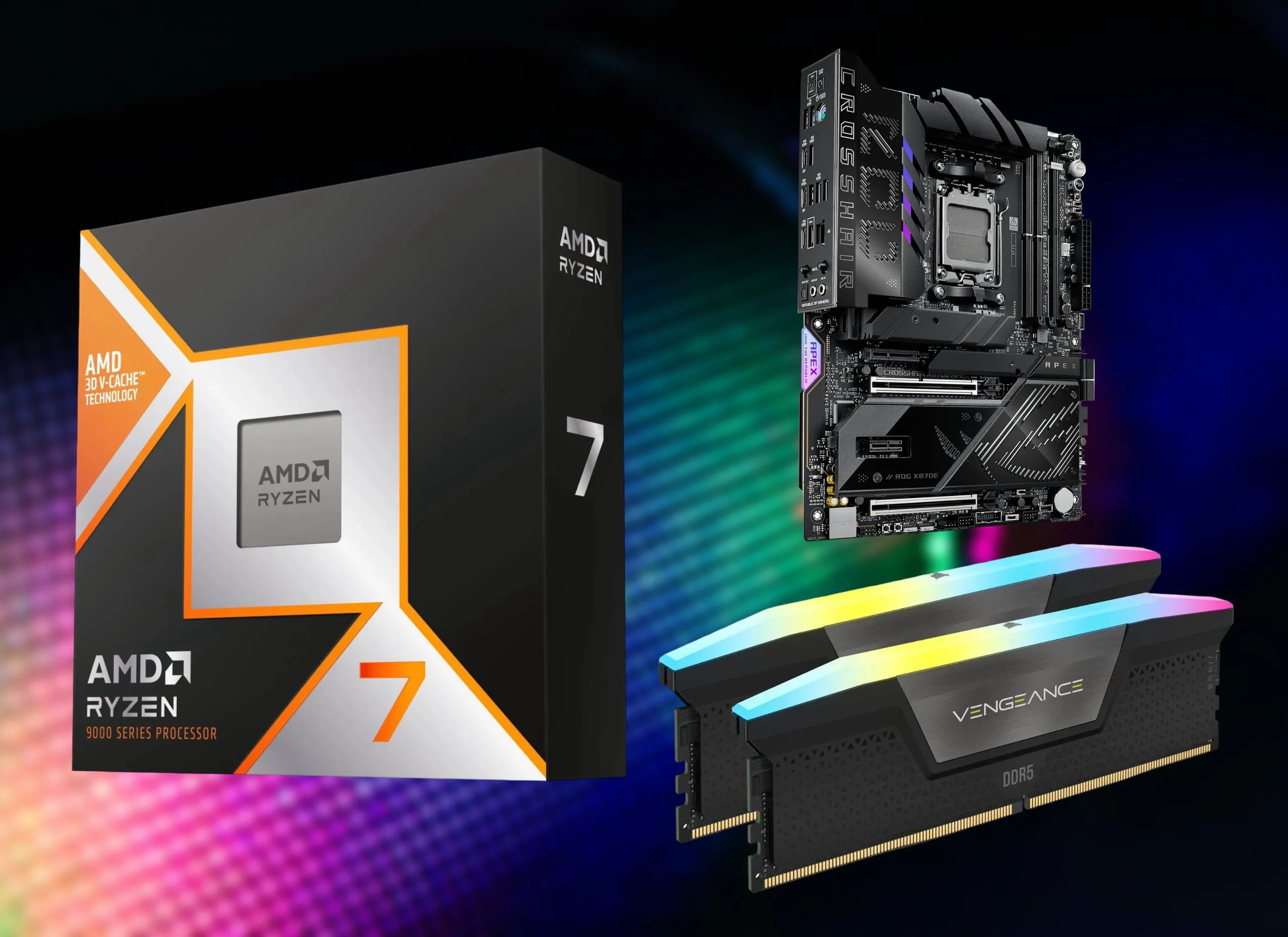 Gaming behemoth Ryzen 7 9850X3D with 32 GB DDR5 RAM and high-end