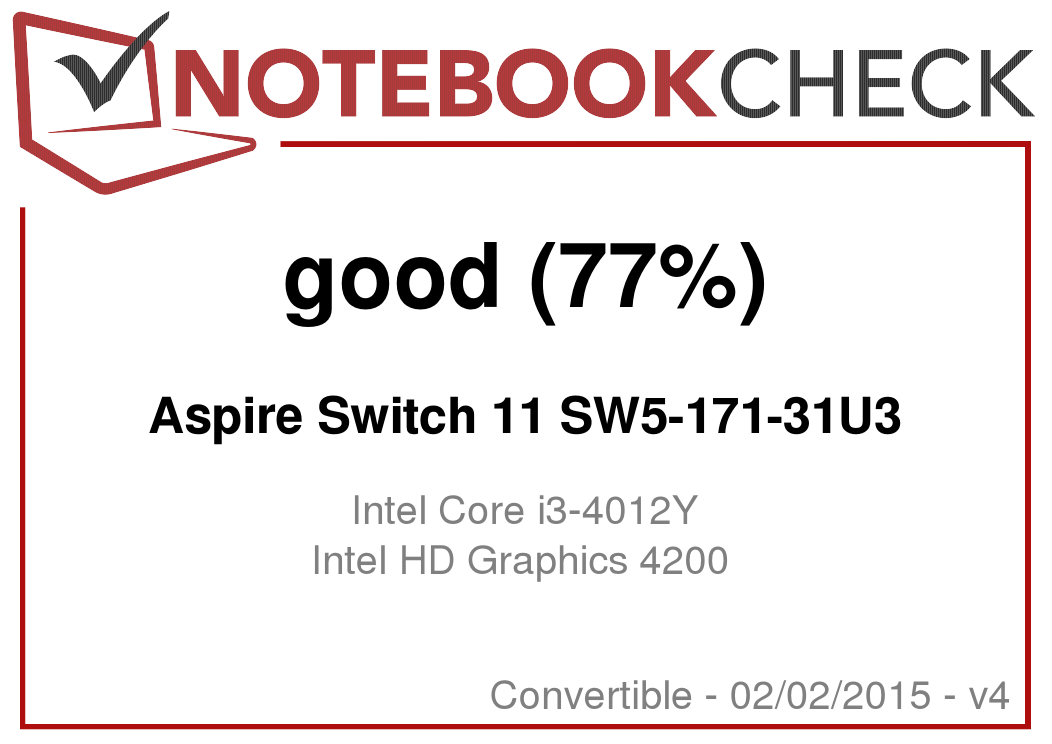 Acer Aspire Switch 11 Sw5 171 31u3 Notebook Review Update Notebookcheck Net Reviews