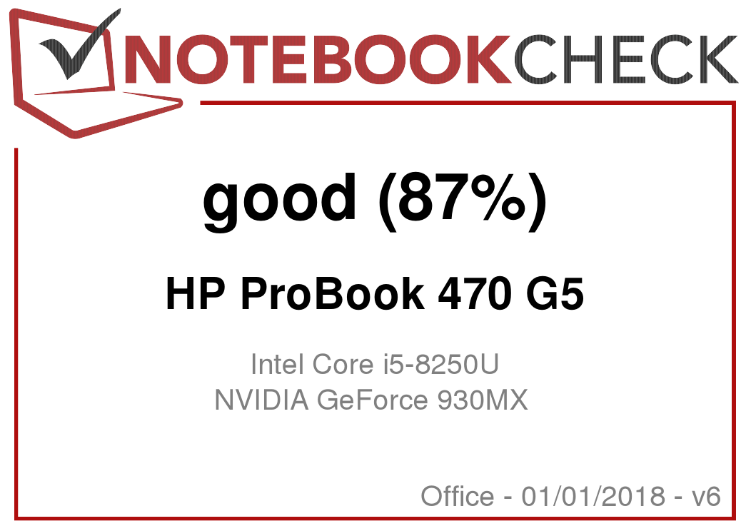 HP ProBook 450 G5 (i5-8250U, FHD) Laptop Review - NotebookCheck