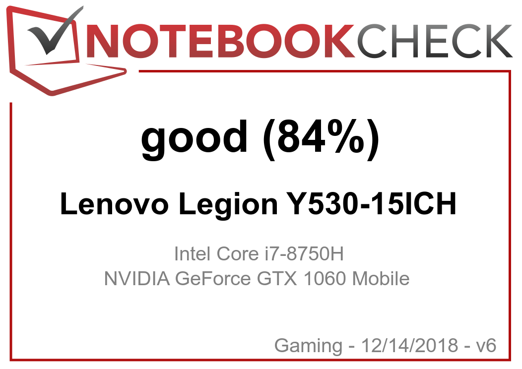 finger Quagmire Som regel Lenovo Legion Y530 (i7-8750H, GTX1060) Laptop Review - NotebookCheck.net  Reviews