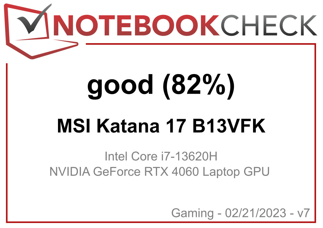 MSI Katana 17 B13V laptop review: Nvidia GeForce RTX 4060 makes its debut -  NotebookCheck.net Reviews