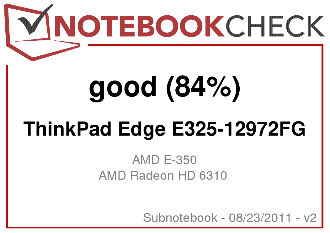 Review Lenovo ThinkPad Edge E325-12972FG Notebook - NotebookCheck