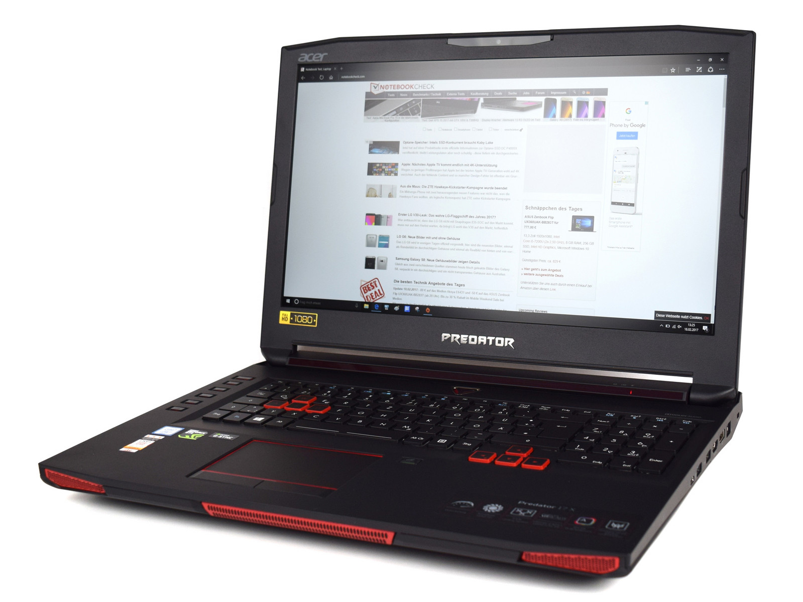 Acer predator 17x top gtx 1080