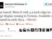 Verizon confirms the Motorola Moto G for early 2014
