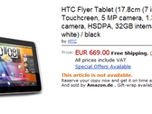 HTC Flyer spotted on Amazon for €669