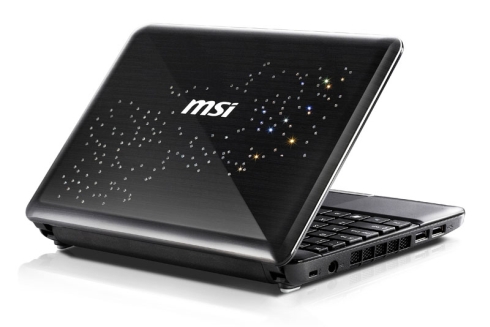 MSI Wind U135DX Crystal is an all crystals netbook