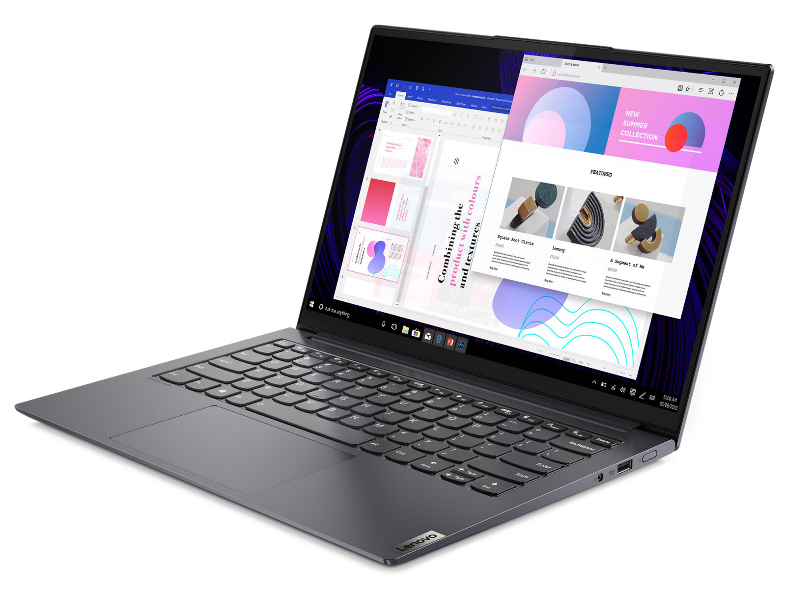 Clavier De Remplacement Pour Lenovo Yoga Slim 7 Pro 16ACH6 82QQ (AZERTY France) - Rétroéclairage, Couleur Gris, Neuf