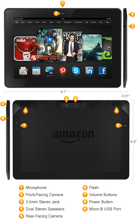 Amazon Kindle Fire HDX 8.9 inch