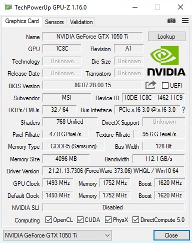 NVIDIA GeForce GTX 1050 Ti - NotebookCheck.net Tech