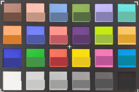 ColorChecker Passport: The lower half of each area of color displays the reference color